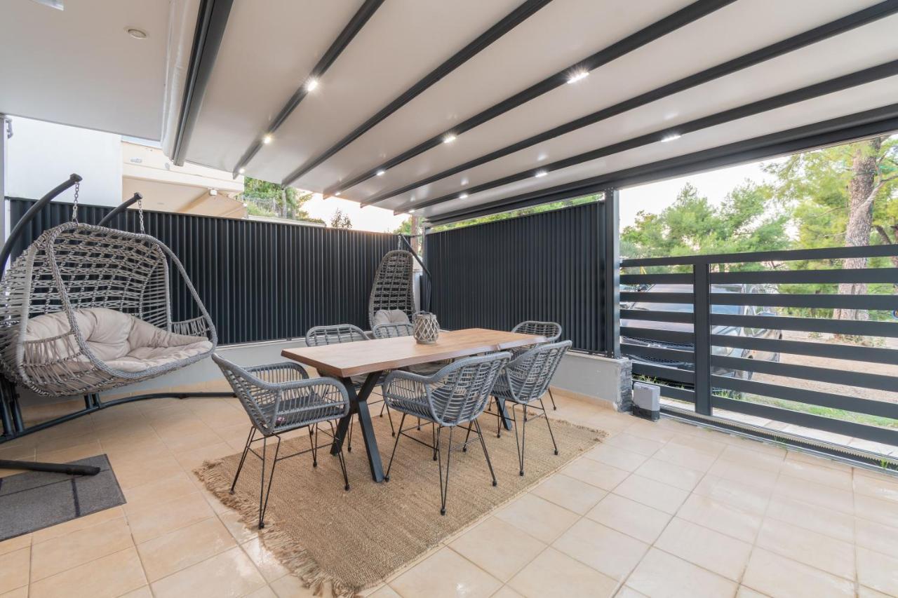 Sithoniars Luxury Ground Floor Apartment With Private Garden Neos Marmaras Exteriör bild